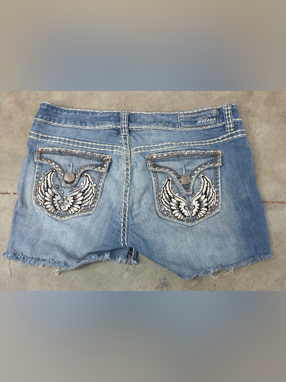 Request Jeans - Light Blue Denim Cutoff Shorts - Size 34